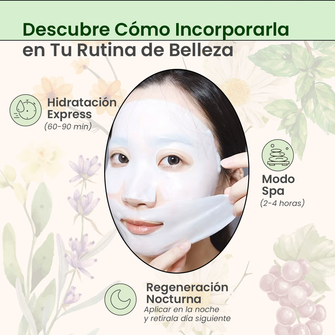 Set Spa Premium 2 Velas con Aceites Esenciales de Sándalo y Pera Fresia + 4 Mascarillas 15 en 1 con Células Madre, Colágeno, Argán y Ceramidas | Vegano