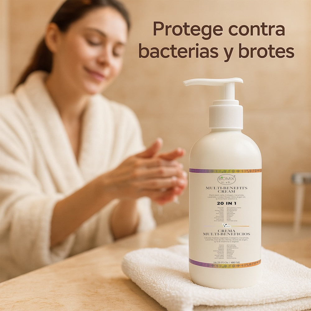 Crema 20 En 1 Para Uso Personal Y Profesional Spa, Hioloapergénica, Vegana 100% Natural Con Células Madres Vegetales, Aclarante, Antiarrugas, Anti Estrías Apta Para Aparatología Estética Cosmetología