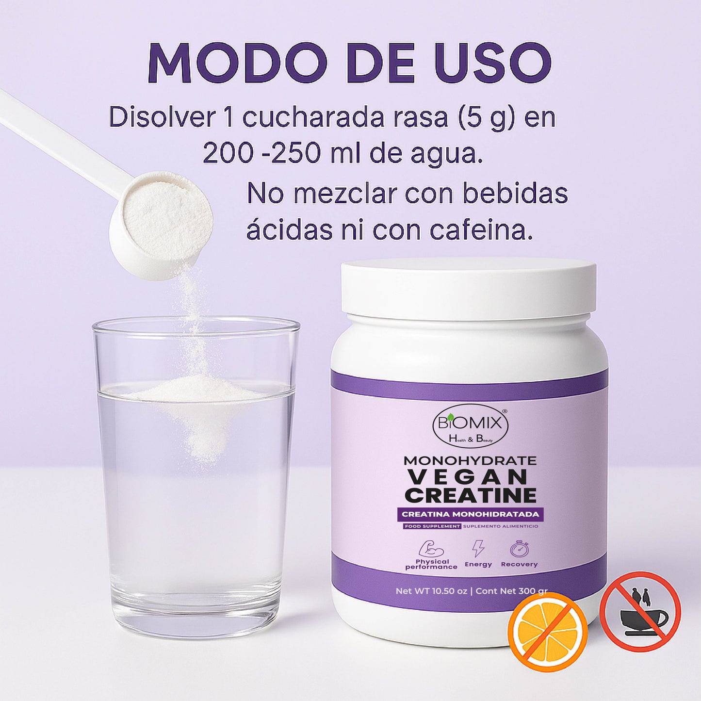 Creatina Micronizada Vegana Monohidratada Pura, Grado Premier 2X, Alta Absorción, Sin Gluten, Sin OGM, 60 Servicios