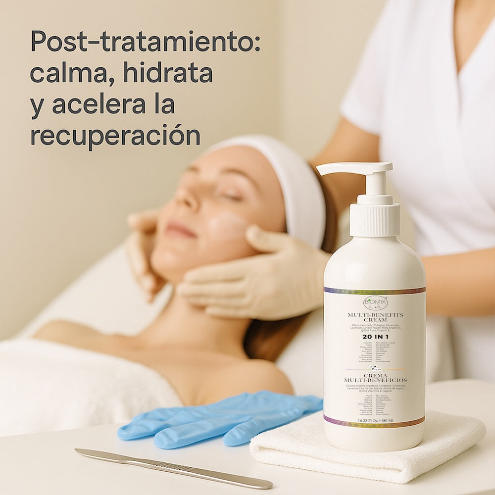 Crema 20 En 1 Para Uso Personal Y Profesional Spa, Hioloapergénica, Vegana 100% Natural Con Células Madres Vegetales, Aclarante, Antiarrugas, Anti Estrías Apta Para Aparatología Estética Cosmetología