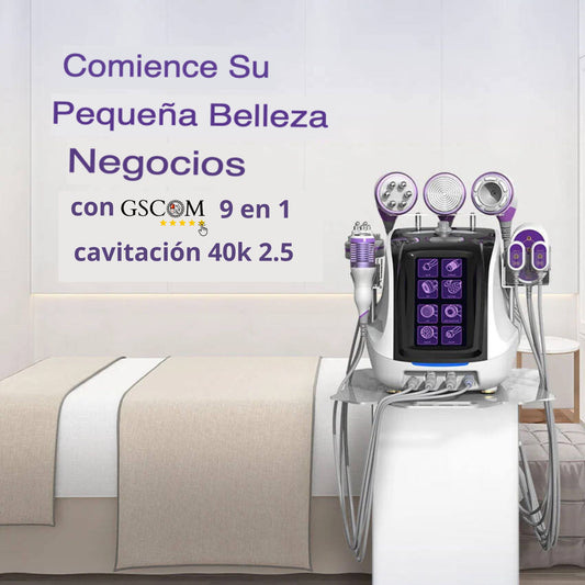 Multifuncional 9 en 1 Pro 2.5 para Spa y Estética – Cavitación 40K, Radiofrecuencia, Vacío, Láser Lipolítico y Rejuvenecimiento Facial