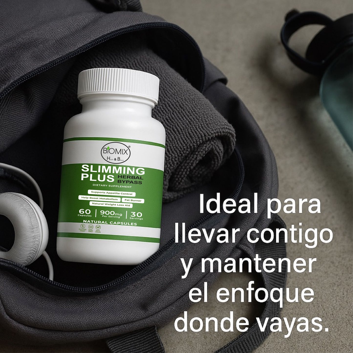 Herbal Bypass Cápsulas Slimming Plus Adelgazantes Naturales 30 Servicios