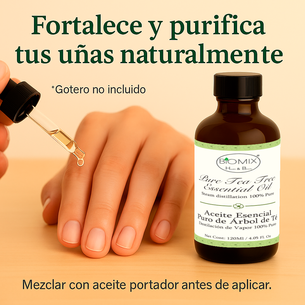 Aceite Esencial de Árbol de Té 100% Puro Grado Cosmético, Terapéutico 120 Ml