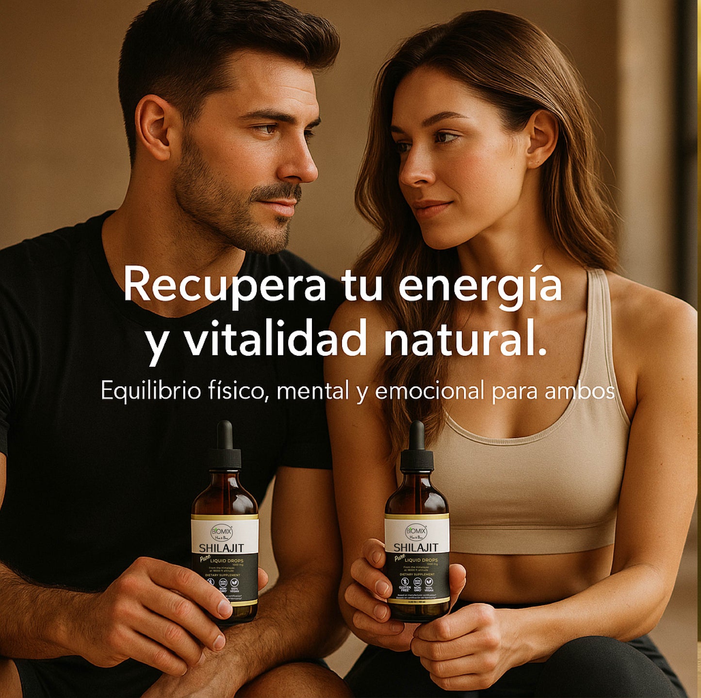 Shilajit Puro Líquido 1500 mg – Suplemento Premium Vegano del Himalaya | Energía, Vitalidad y Equilibrio Natural – 60 Servicios