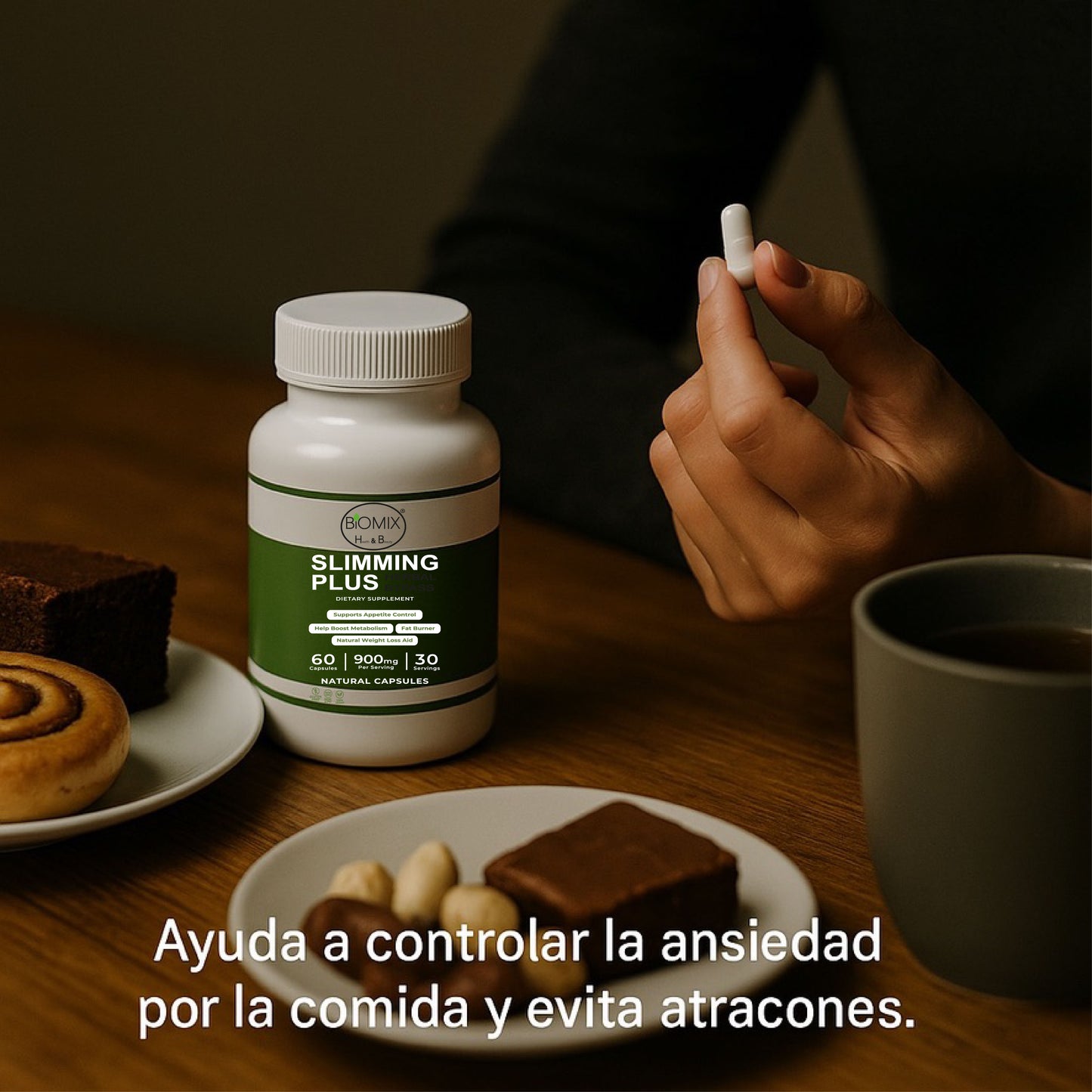Herbal Bypass Cápsulas Slimming Plus Adelgazantes Naturales 30 Servicios
