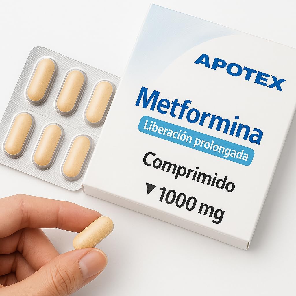 Metformina 1000, Absorción gradual, 30 unidades (1 Caja)