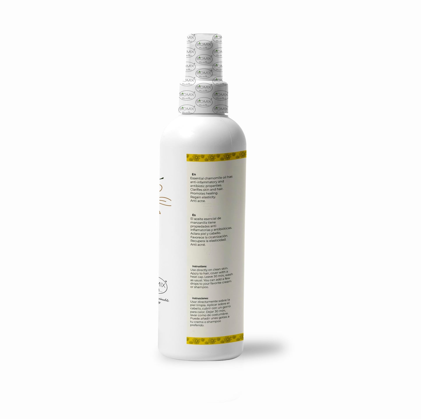 Spray Aclarante Vegano para Cabello con Manzanilla, Limón, Argán, Q1O, Ceramida, Colágeno vegetal 240 Ml