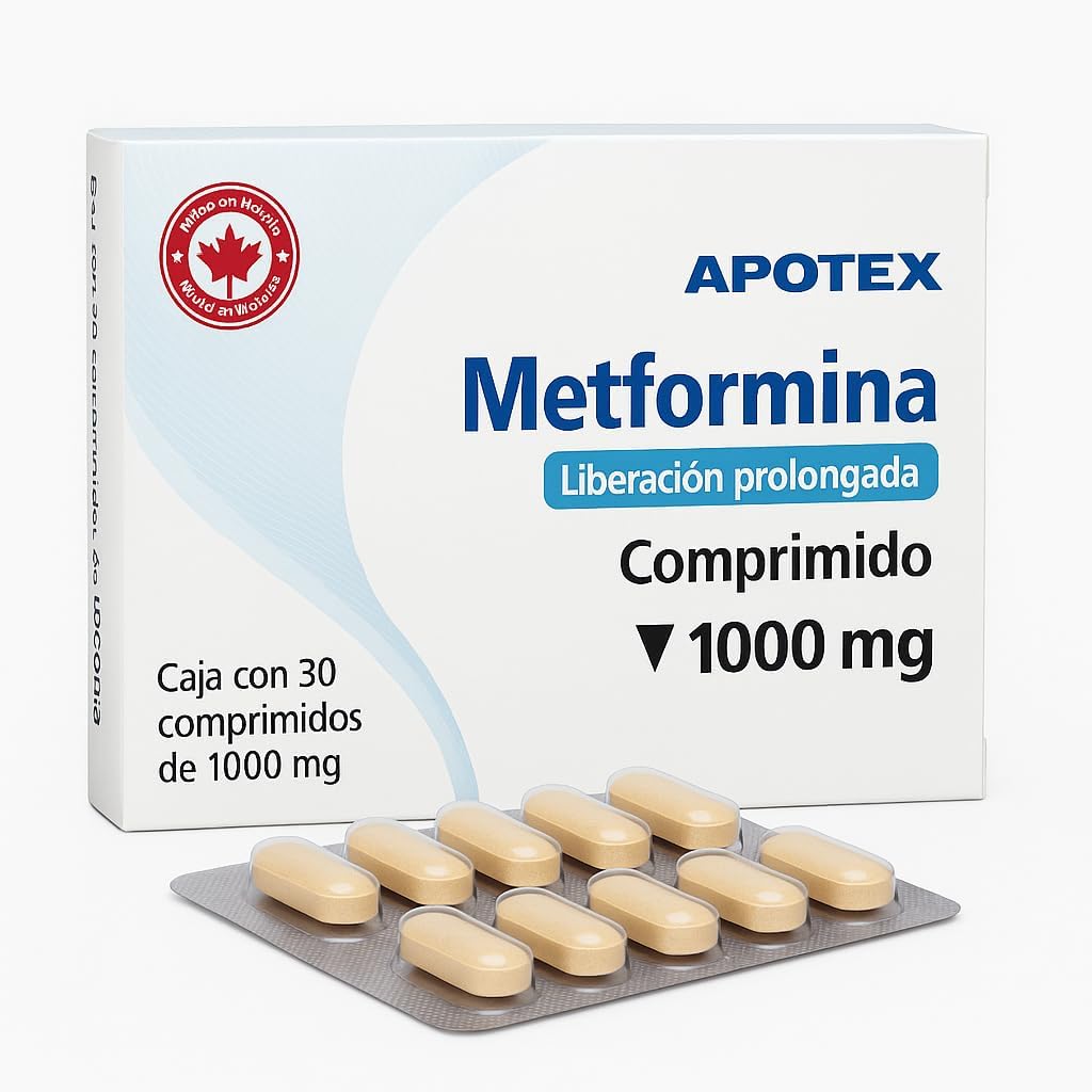 Metformina 1000, Absorción gradual, 30 unidades (1 Caja)