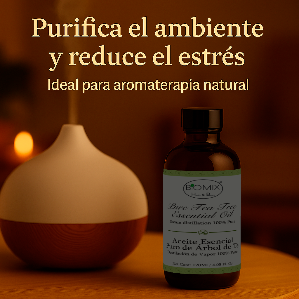 Aceite Esencial de Árbol de Té 100% Puro Grado Cosmético, Terapéutico 120 Ml