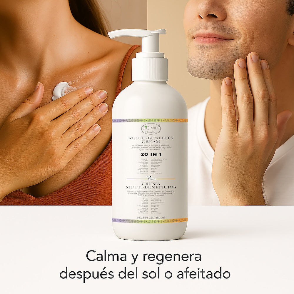 Crema 20 En 1 Para Uso Personal Y Profesional Spa, Hioloapergénica, Vegana 100% Natural Con Células Madres Vegetales, Aclarante, Antiarrugas, Anti Estrías Apta Para Aparatología Estética Cosmetología