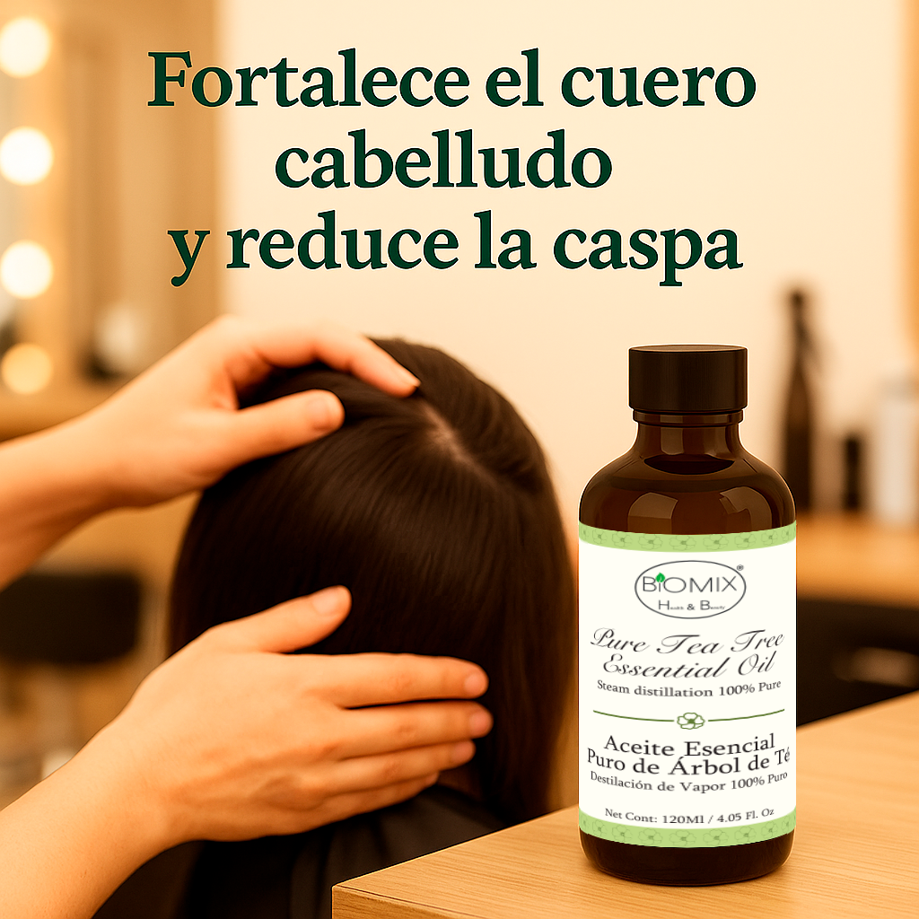 Aceite Esencial de Árbol de Té 100% Puro Grado Cosmético, Terapéutico 120 Ml