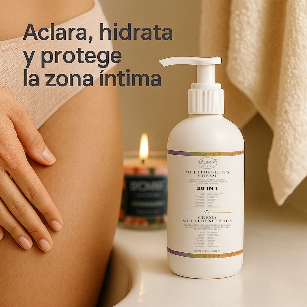 Crema 20 En 1 Para Uso Personal Y Profesional Spa, Hioloapergénica, Vegana 100% Natural Con Células Madres Vegetales, Aclarante, Antiarrugas, Anti Estrías Apta Para Aparatología Estética Cosmetología