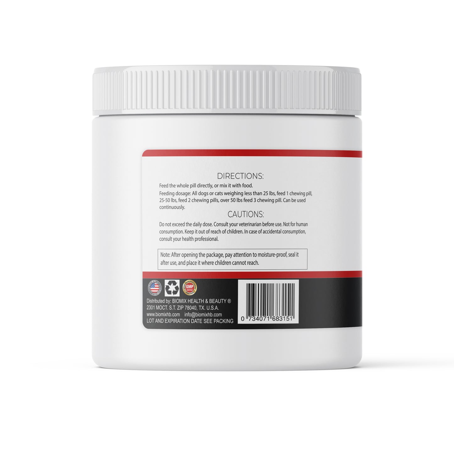 Suplemento para Perros y Gatos con Vitamina A,E,B1,B6, Glucosamine, Turmeric, MSM Sin Gluten, Vegano 66 Porciones