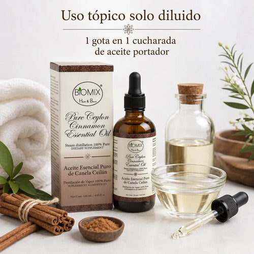 Aceite Esencial de Canela Ceylon 120ml — Grado Alimenticio