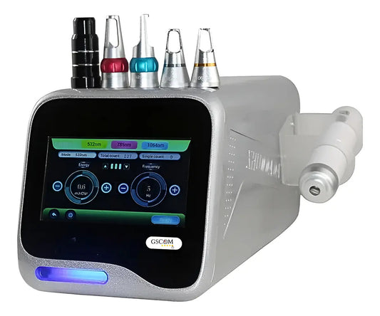 Láser Picosegundos Q-Switched Nd:YAG Profesional 5 Lentes (1320/1064/532 nm + Soft) – Tatuajes, Manchas y Pigmentación | GSCOM Soporte MX y Garantía 12 Meses