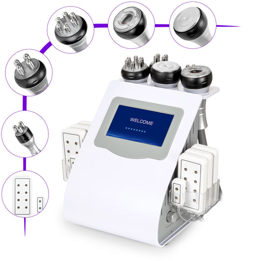 Equipo Estético Profesional 6 en 1 con Cavitación 80K, Vacuum RF, LipoLáser 635 nm, RF Facial y Corporal, Ojos RF