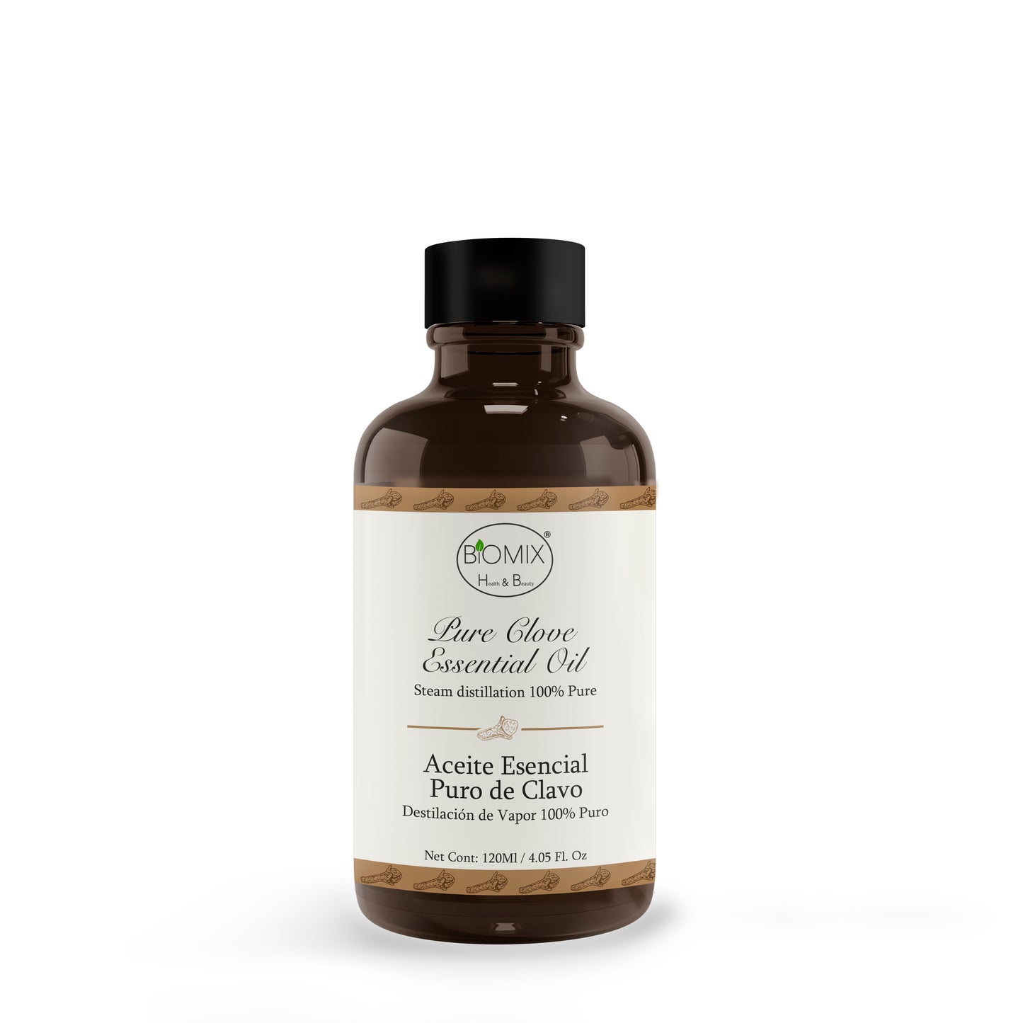 Aceite Esencial 100% Puro de Clavo comestible, grado Cosmético, Alimenticio y Terapéutico 120 Ml