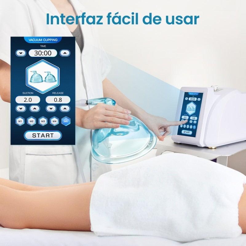 Vacumterapia Pro con Aval COFEPRIS con 5 Modos y Pantalla Táctil - Realzador Profesional de Glúteos