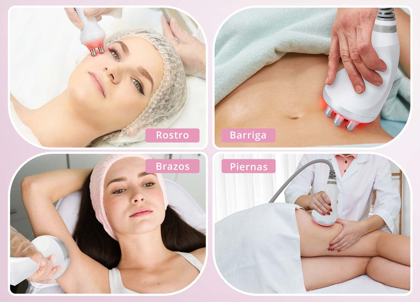 Multifuncional Radifrecuencia Pro 6 en 1 Cavitación 40K, RF Facial/Corporal, Vacuum, Lipo Láser y Lifting Ojos | Reafirma, Moldea y Rejuvenece