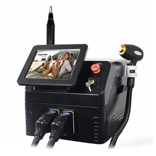 Equipo Profesional 2 en 1 para Depilación Definitiva, Blanqueamiento, Rejuvenecimiento Facial, Eliminación de Tatuajes, Manchas, Lunares y Acné