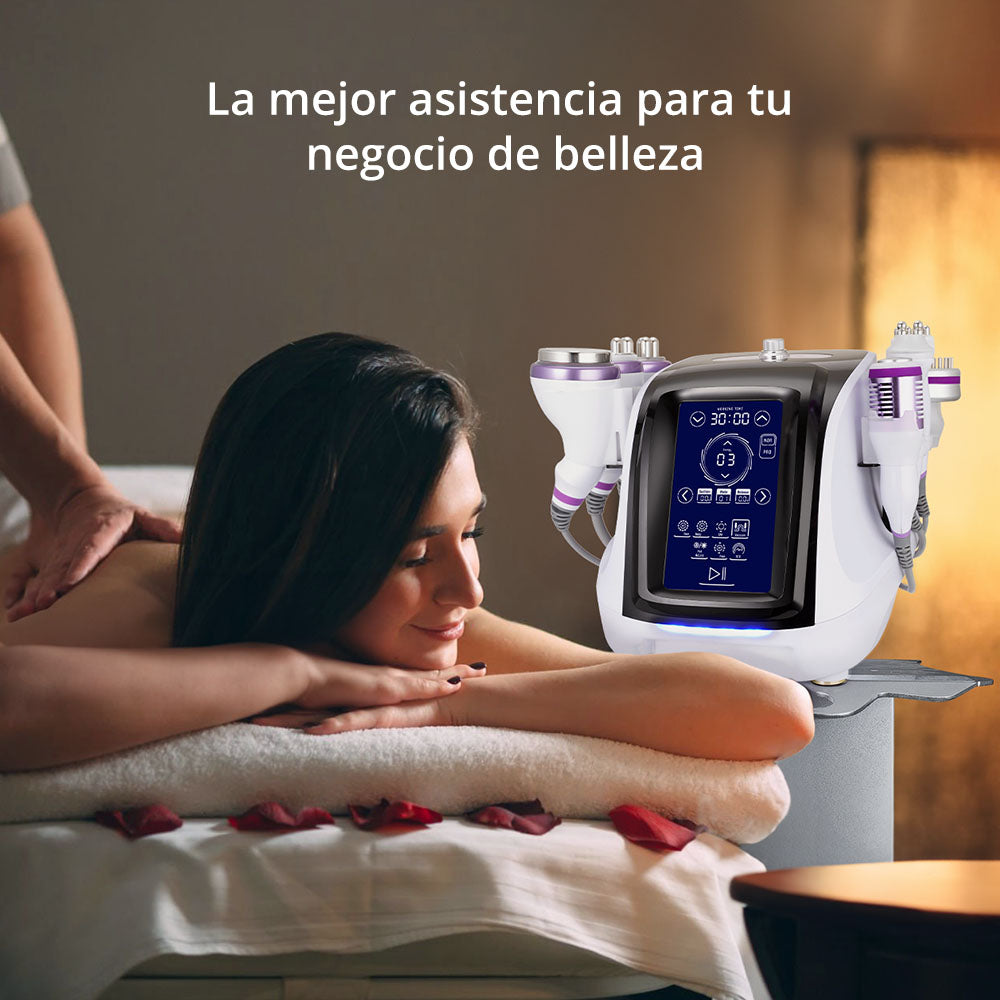 Multifuncional Estética Profesional 8 en 1 con Cavitación Avanzada 2.5 de 40K, Radiofrecuencia RF, Vacío con LED, Lifting Facial y Corporal