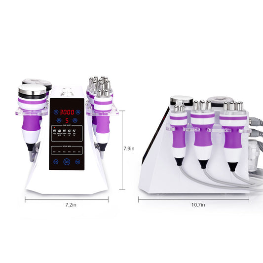 Multifunciona Portátil de 5 en 1 con Cavitación 2.5 de 40K, Radiofrecuencia Facial y Corporal, Vacuum RF, LED y Terapia de Succión para SPA en Casa o Cabina