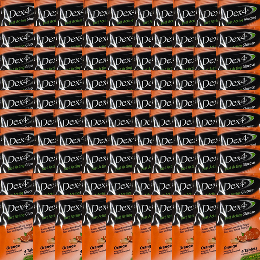 Glucosa Dex 4 Tableta Masticable De Acción Rápida 400 Tabletas Totales, Caja De 100 Pack De 4 Para Hipoglucemias, Deportes.
