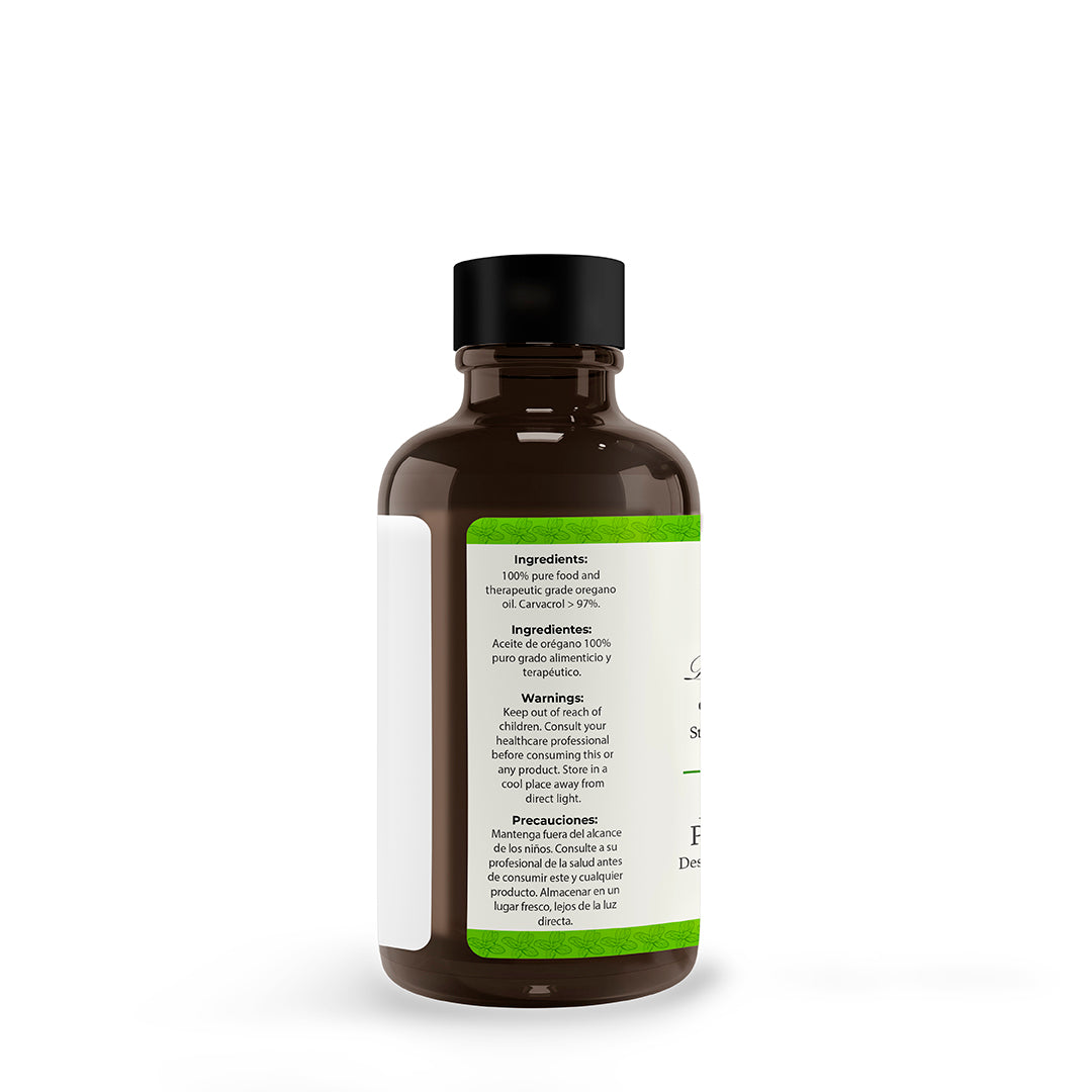 Aceite Esencial 100% Puro de Orégano grado Alimenticio, Terapéutico 120 Ml