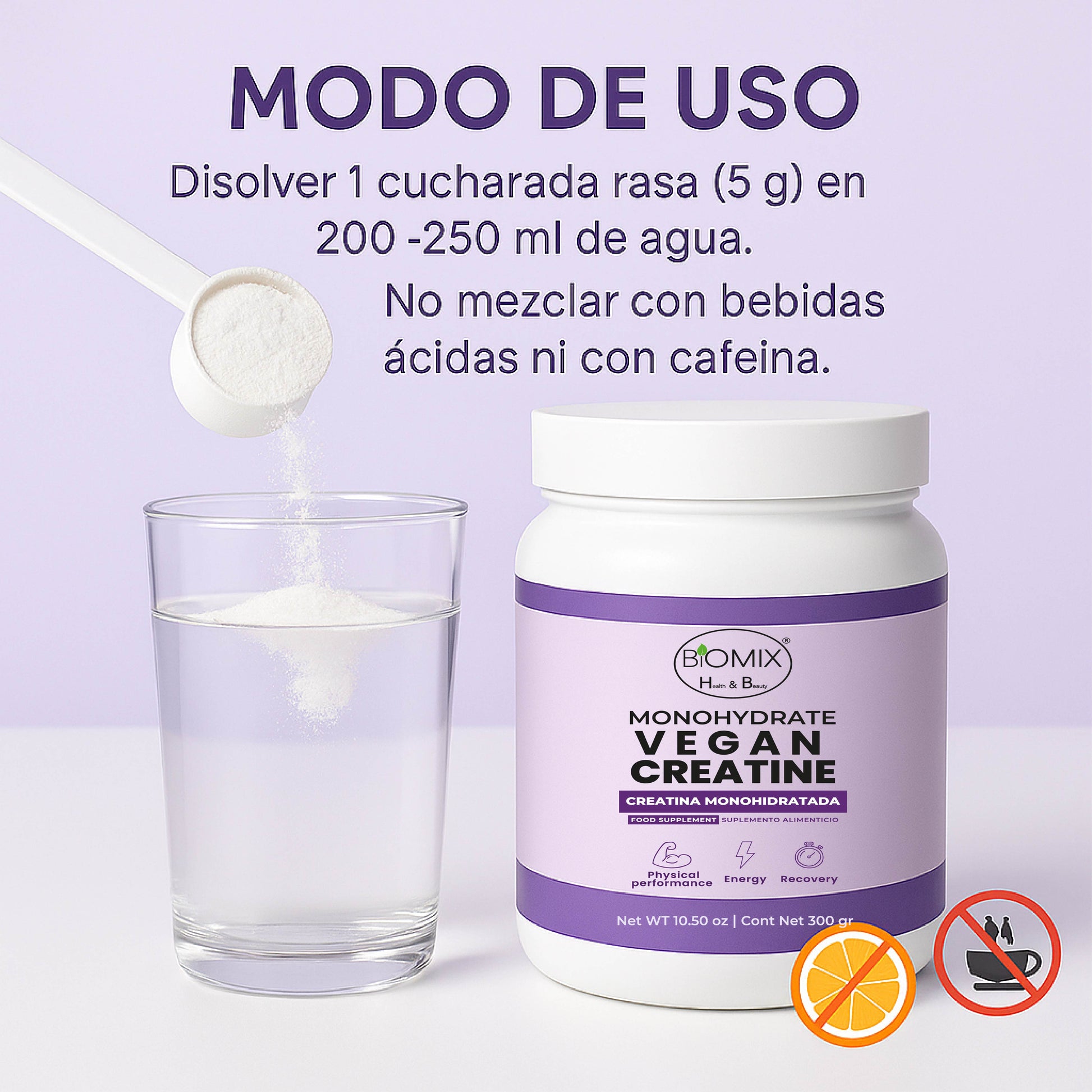Creatina Micronizada Vegana Monohidratada Pura, Grado Premier 2X, Alta Absorción, Sin Gluten, Sin OGM, 60 Servicios