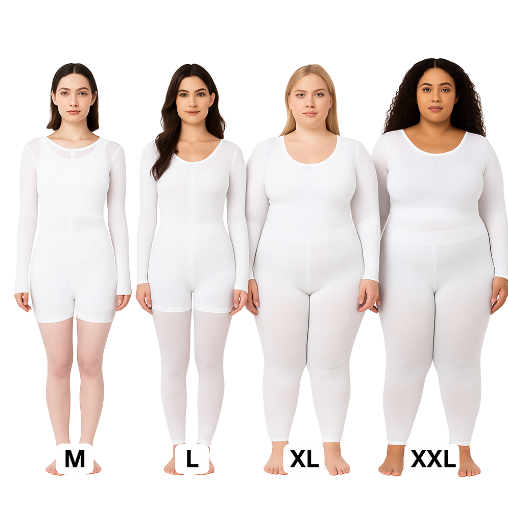 Traje para masajes de Cavitación, Radiofrecuencia, Rodillo, Vacumterapia, Presoterapia, Aparatología estética, Mejora los tratamientos