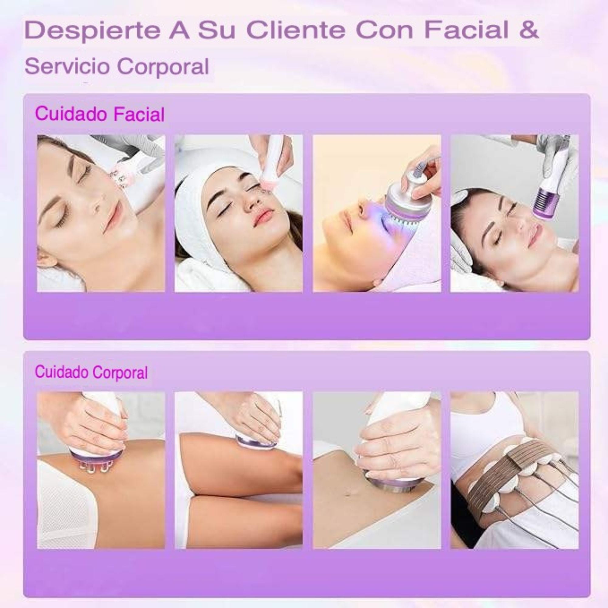 Multifuncional 9 en 1 Pro 2.5 para Spa y Estética – Cavitación 40K, Radiofrecuencia, Vacío, Láser Lipolítico y Rejuvenecimiento Facial