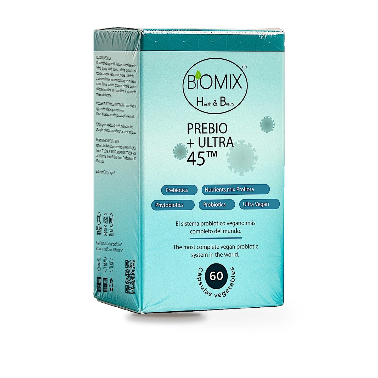 studio-gscom | PREBIO+ ULTRA 45, Probiótico Vegano 45 Billones CFU + Prebió