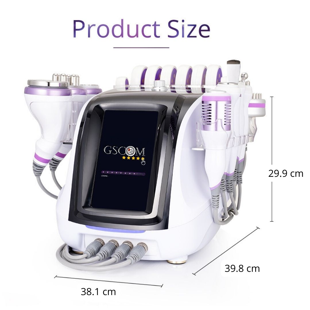 Equipo Multifuncional De Radiofrecuencia 10 En 1 Con Cavitación 2.5 Ultrasónica Avanzada, Lipo Láser, Bio Fotón, Ultrasonido, Microcorriente, Depurador Facial