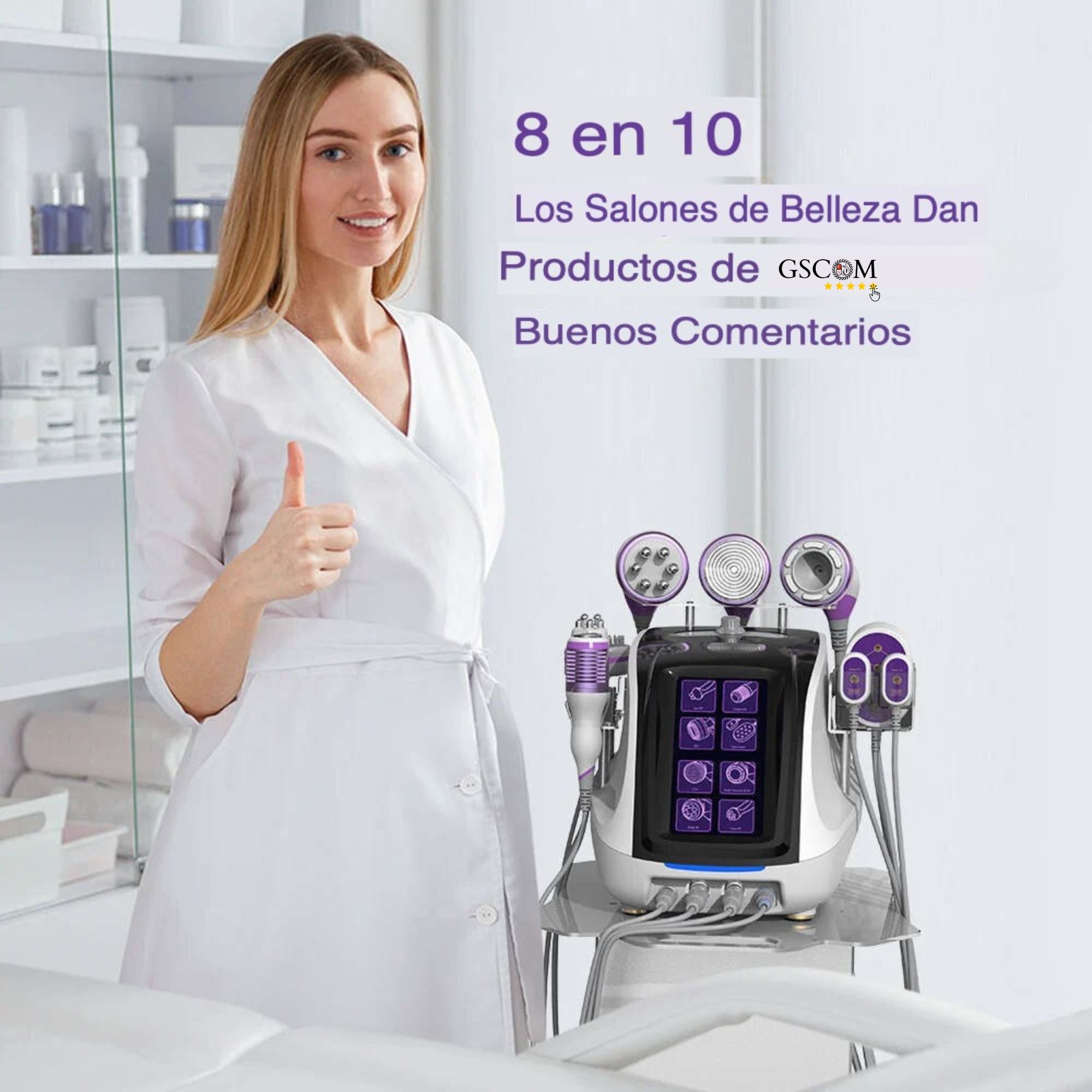 Multifuncional 9 en 1 Pro 2.5 para Spa y Estética – Cavitación 40K, Radiofrecuencia, Vacío, Láser Lipolítico y Rejuvenecimiento Facial