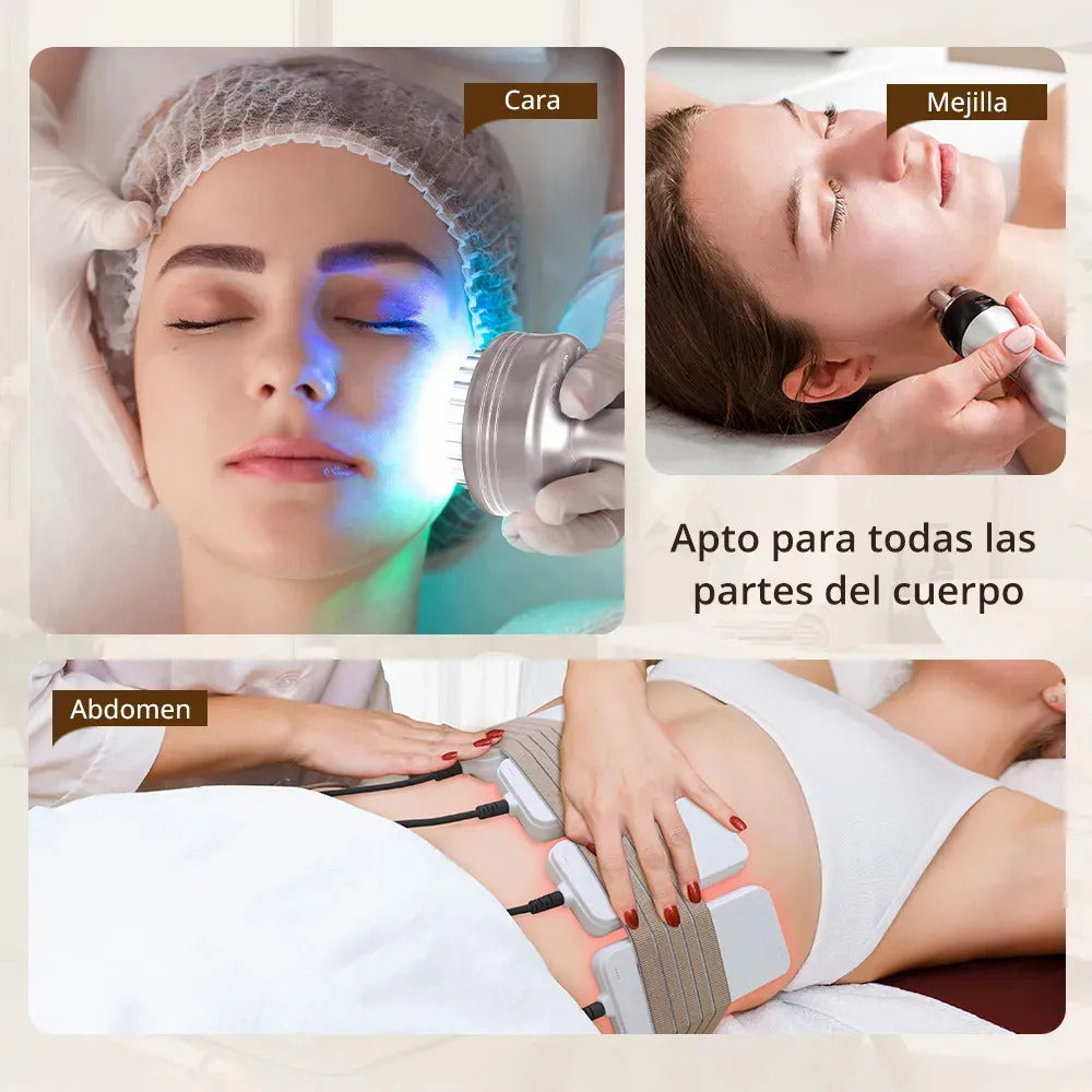 Radiofrecuencia Pro 10 Funciones En 1, Cavitación 40k, Vacuum, Lipoláser, Ems, Frío/calor, Bio Led, Microcoriente