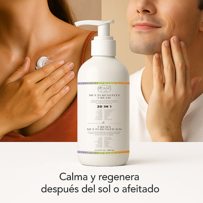 Crema 20 En 1 Para Uso Personal Y Profesional Spa, Hioloapergénica, Vegana 100% Natural Con Células Madres Vegetales, Aclarante, Antiarrugas, Anti Estrías Apta Para Aparatología Estética Cosmetología