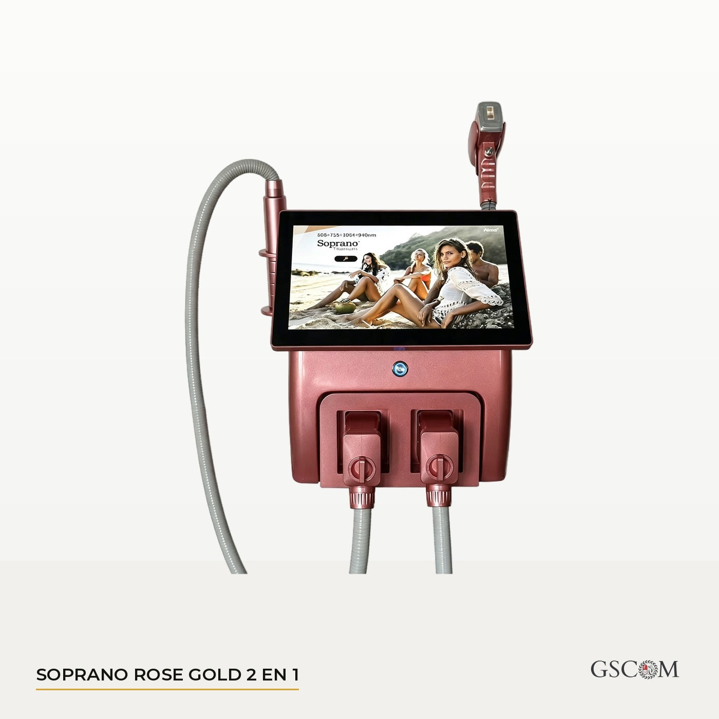 Soprano Rose Gold 2 en 1 — Depilación Láser Diodo 755/808/1064 nm + Picosegundo 532/1064/1320 nm