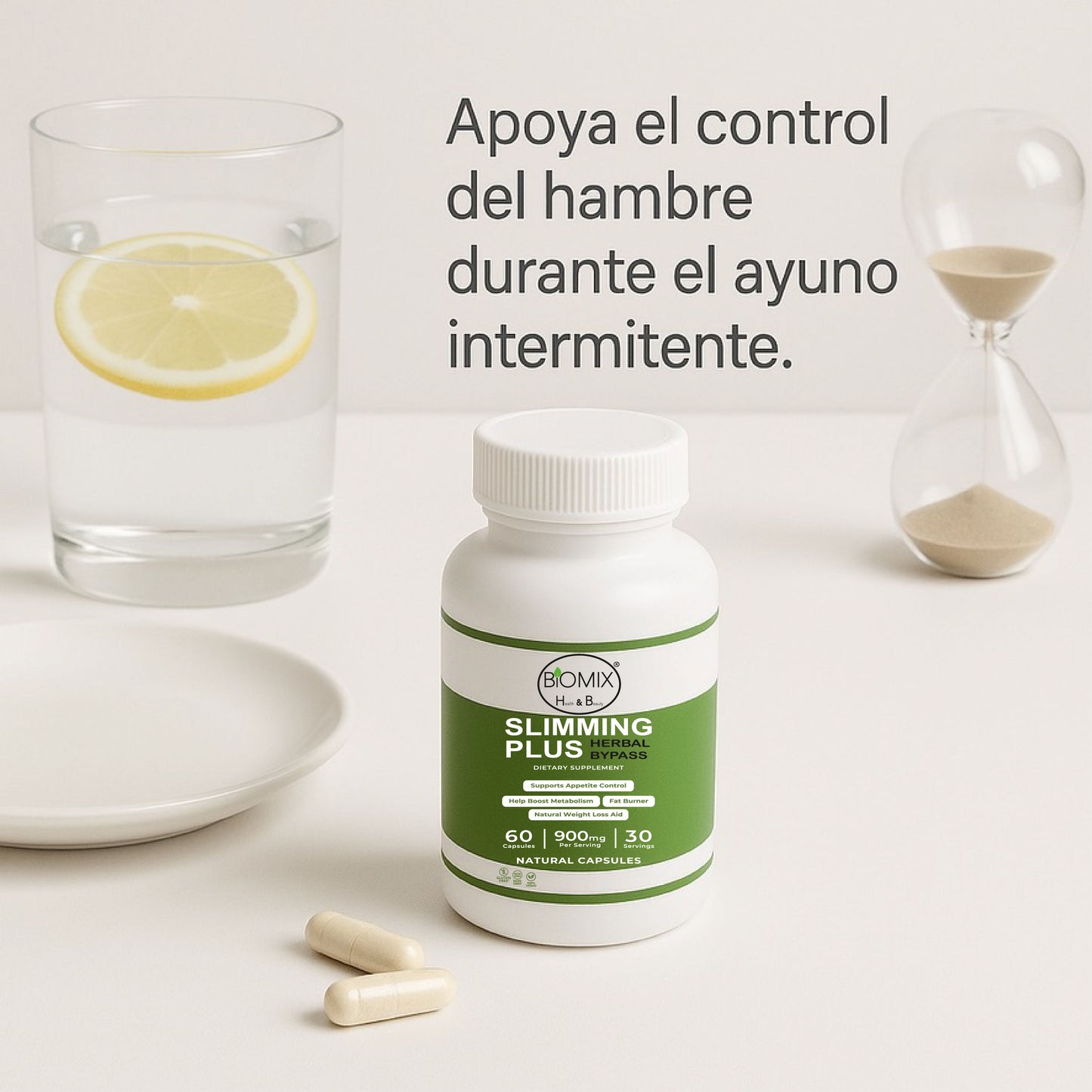 Herbal Bypass Cápsulas Slimming Plus Adelgazantes Naturales 30 Servicios