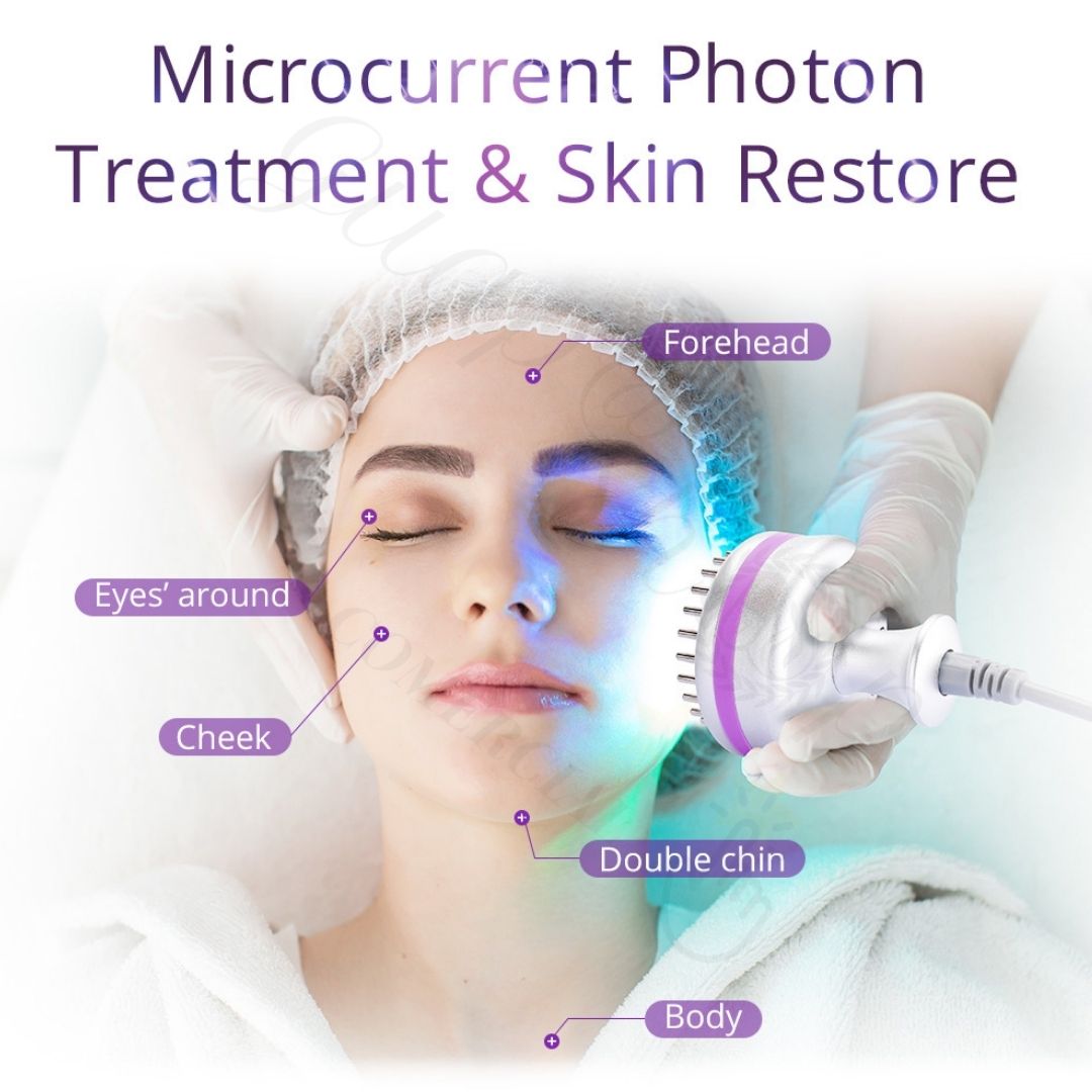 Equipo Multifuncional De Radiofrecuencia 10 En 1 Con Cavitación 2.5 Ultrasónica Avanzada, Lipo Láser, Bio Fotón, Ultrasonido, Microcorriente, Depurador Facial