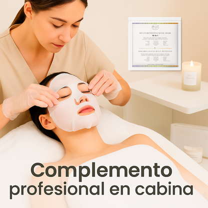 Mascarilla Facial Multi Beneficios 15 en 1 Intensiva de 3 horas con Células Madre Vegetales, Colágeno, Ceramida y Aceite de Argán