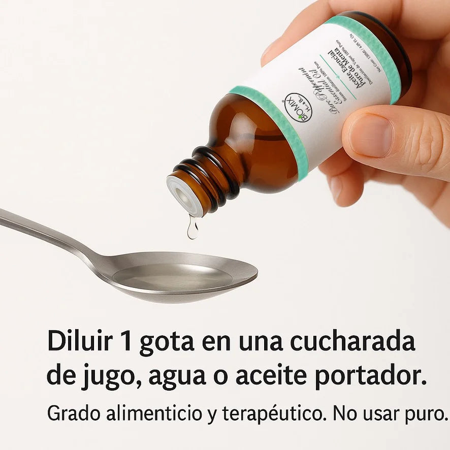 Aceite Esencial  100% Puro de Menta – Grado Alimenticio y Terapéutico 4 FL OZ / 120 ml