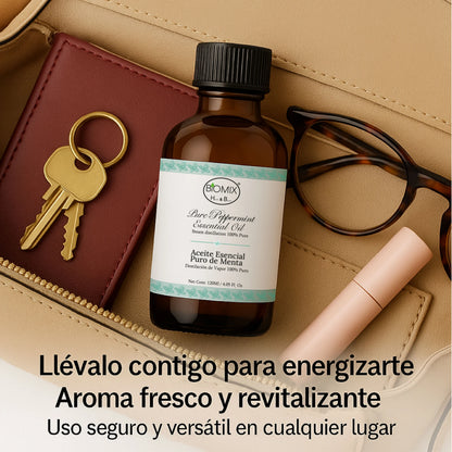 Aceite Esencial  100% Puro de Menta – Grado Alimenticio y Terapéutico 4 FL OZ / 120 ml