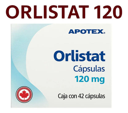 Orlistat 120 mg Apotex caja con 42 capsulas