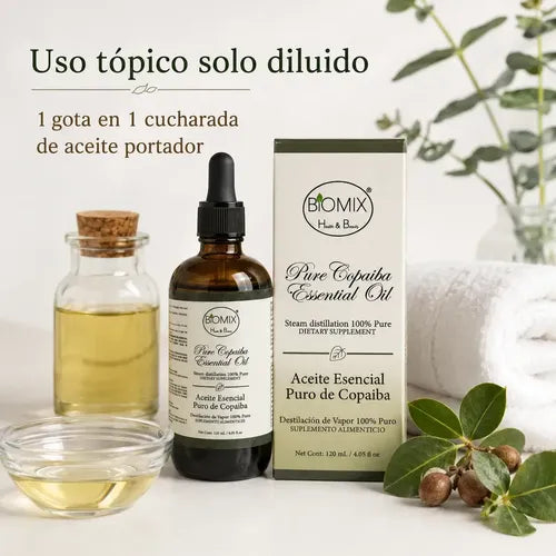 Aceite Esencial de Copaiba 120ml — Grado Alimenticio