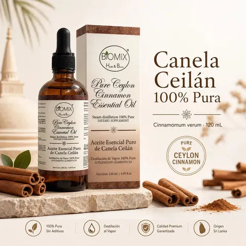 Aceite Esencial de Canela Ceylon 120ml — Grado Alimenticio