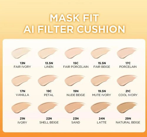Tirtir Mask Fit Ai Filter Cushion Tono 23N Sand
