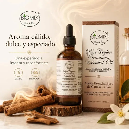 Aceite Esencial de Canela Ceylon 120ml — Grado Alimenticio