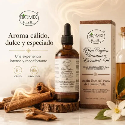 Aceite Esencial de Canela Ceylon 120ml — Grado Alimenticio