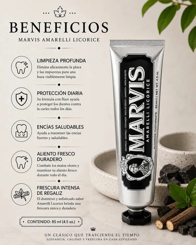 Marvis Pasta Dental Regaliz Amarelli 85 Ml