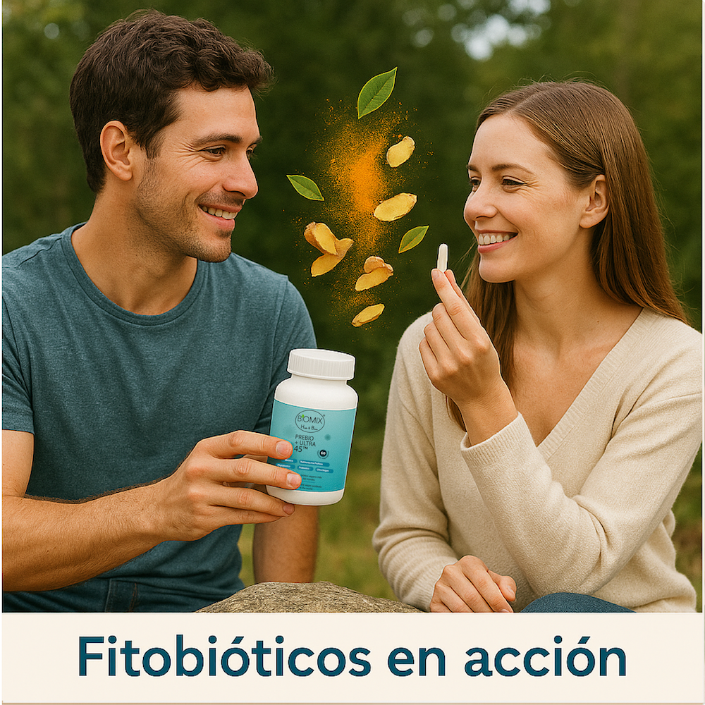 PREBIO+ ULTRA 45, Probiótico Vegano 45 Billones CFU + Prebióticos + Cúrcuma + Jengibre 100% Vegano, Sin Gluten (El sistema probiótico vegano más completo del mundo) 60 Servicios